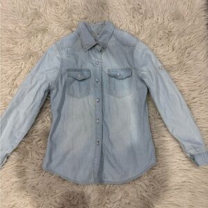 Light Blue Button Down Denim Shirt